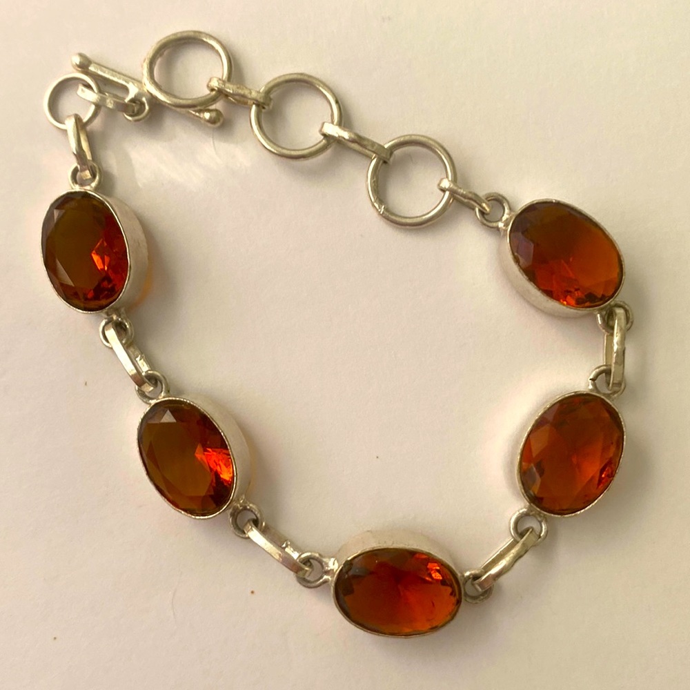Beautiful, new, adjustable, golden citrine bracelet